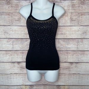 Black & Gold Studs Tank Top
